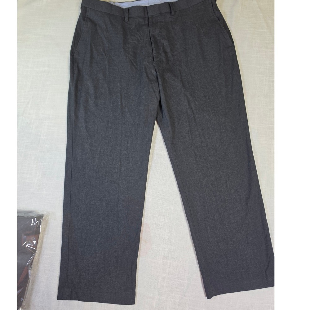 J.M. Haggar Mens Classic Fit Dress Pants Charcoal Gray 38x29 HD00885 Flat Front